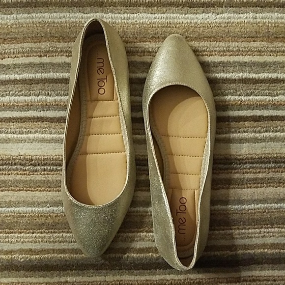 me too gold flats